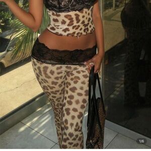 Leopard Print Women's two piece outfit . Worn once.